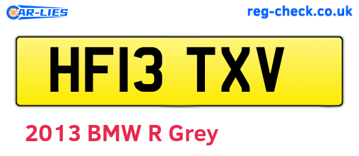 HF13TXV are the vehicle registration plates.