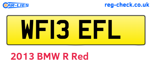 WF13EFL are the vehicle registration plates.