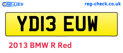 YD13EUW are the vehicle registration plates.