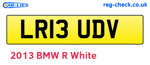 LR13UDV are the vehicle registration plates.