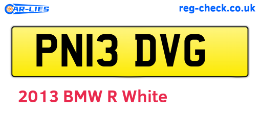 PN13DVG are the vehicle registration plates.