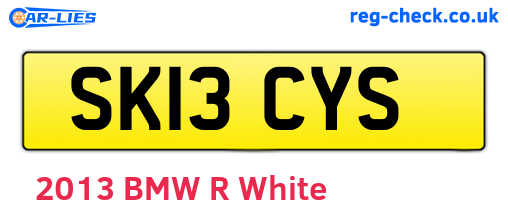SK13CYS are the vehicle registration plates.