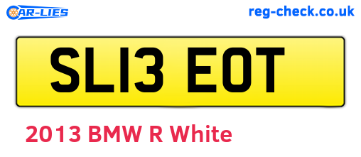 SL13EOT are the vehicle registration plates.