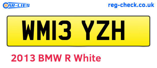 WM13YZH are the vehicle registration plates.
