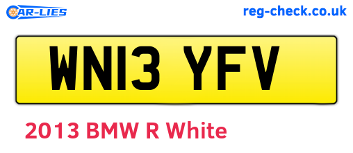 WN13YFV are the vehicle registration plates.