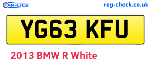 YG63KFU are the vehicle registration plates.