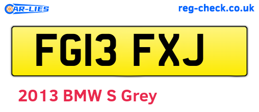 FG13FXJ are the vehicle registration plates.