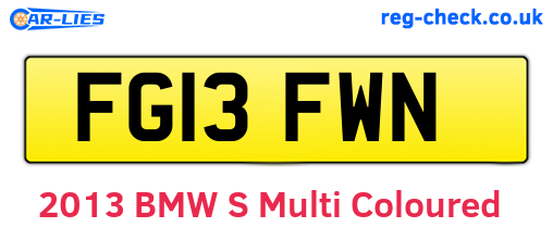 FG13FWN are the vehicle registration plates.