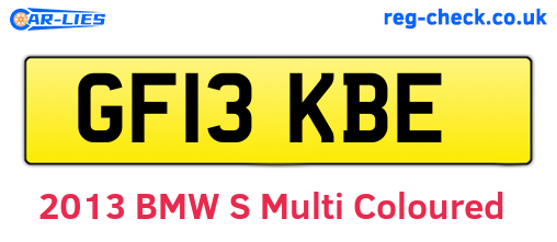 GF13KBE are the vehicle registration plates.