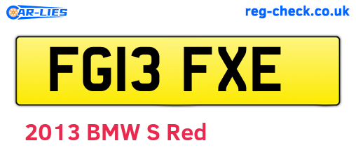 FG13FXE are the vehicle registration plates.