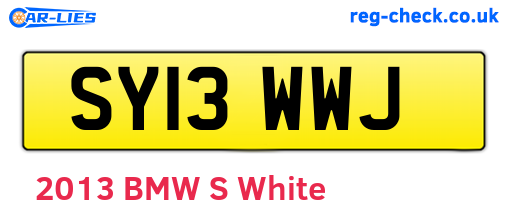SY13WWJ are the vehicle registration plates.