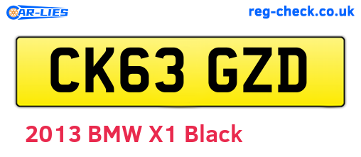 CK63GZD are the vehicle registration plates.