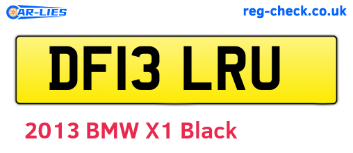 DF13LRU are the vehicle registration plates.