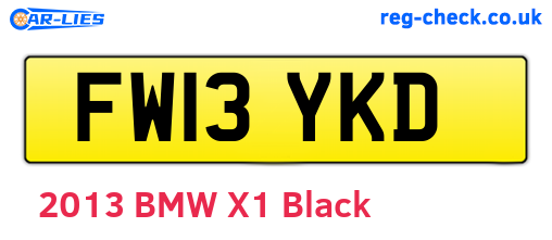FW13YKD are the vehicle registration plates.