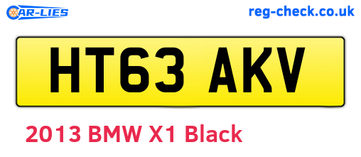 HT63AKV are the vehicle registration plates.
