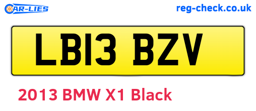 LB13BZV are the vehicle registration plates.