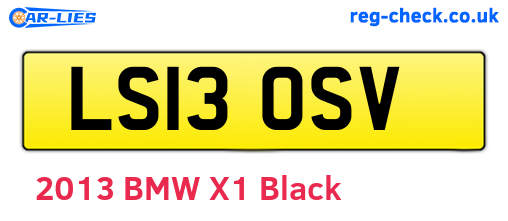 LS13OSV are the vehicle registration plates.