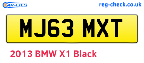 MJ63MXT are the vehicle registration plates.