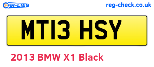 MT13HSY are the vehicle registration plates.