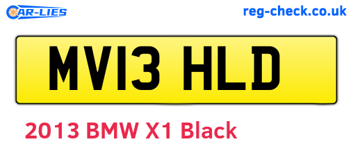 MV13HLD are the vehicle registration plates.
