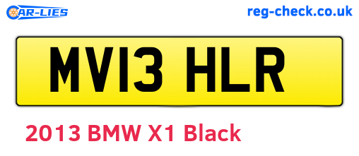 MV13HLR are the vehicle registration plates.