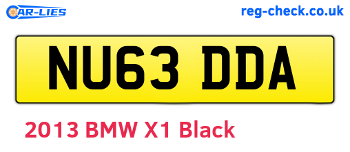 NU63DDA are the vehicle registration plates.