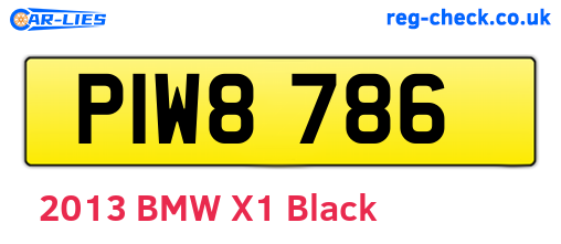 PIW8786 are the vehicle registration plates.