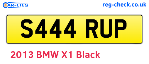 S444RUP are the vehicle registration plates.