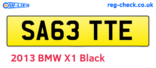 SA63TTE are the vehicle registration plates.