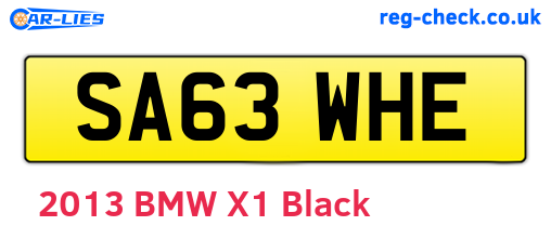 SA63WHE are the vehicle registration plates.