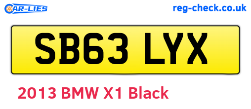 SB63LYX are the vehicle registration plates.