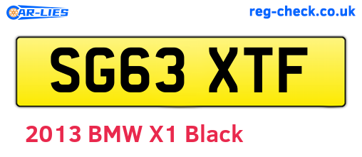 SG63XTF are the vehicle registration plates.