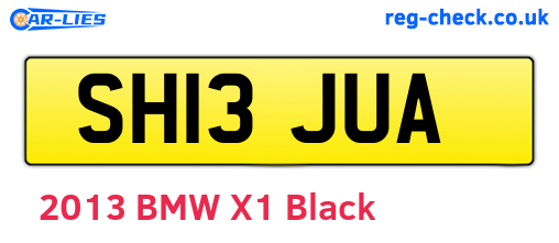 SH13JUA are the vehicle registration plates.