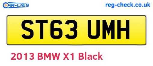 ST63UMH are the vehicle registration plates.