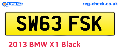 SW63FSK are the vehicle registration plates.