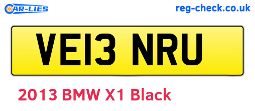 VE13NRU are the vehicle registration plates.
