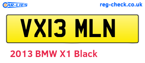 VX13MLN are the vehicle registration plates.