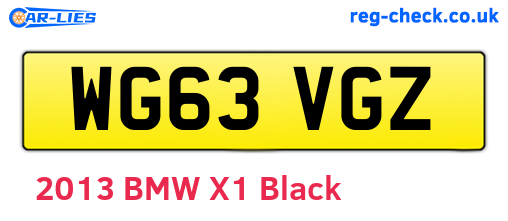 WG63VGZ are the vehicle registration plates.