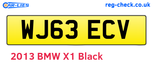 WJ63ECV are the vehicle registration plates.