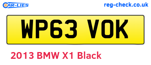 WP63VOK are the vehicle registration plates.
