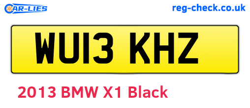 WU13KHZ are the vehicle registration plates.