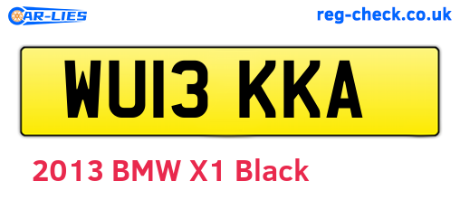 WU13KKA are the vehicle registration plates.