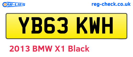 YB63KWH are the vehicle registration plates.