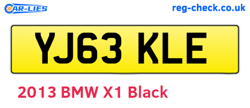 YJ63KLE are the vehicle registration plates.