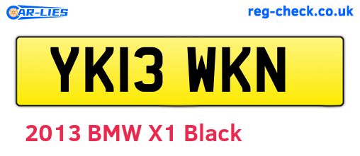 YK13WKN are the vehicle registration plates.