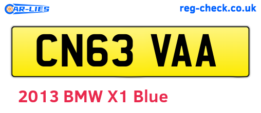CN63VAA are the vehicle registration plates.