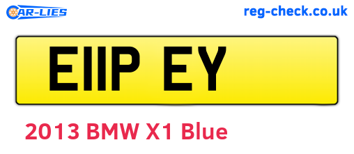 E11PEY are the vehicle registration plates.