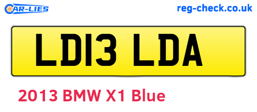 LD13LDA are the vehicle registration plates.