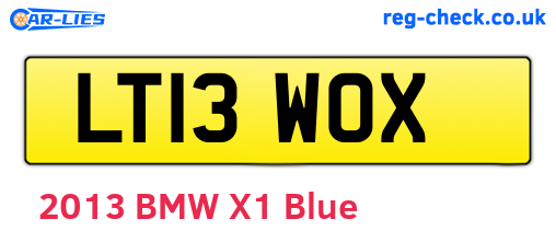 LT13WOX are the vehicle registration plates.