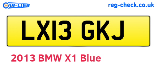 LX13GKJ are the vehicle registration plates.